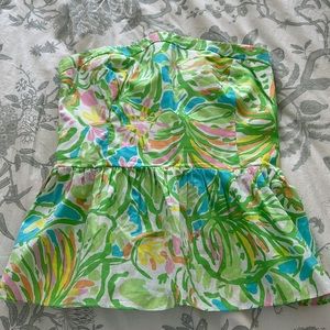 lilly Pulitzer strapless top
